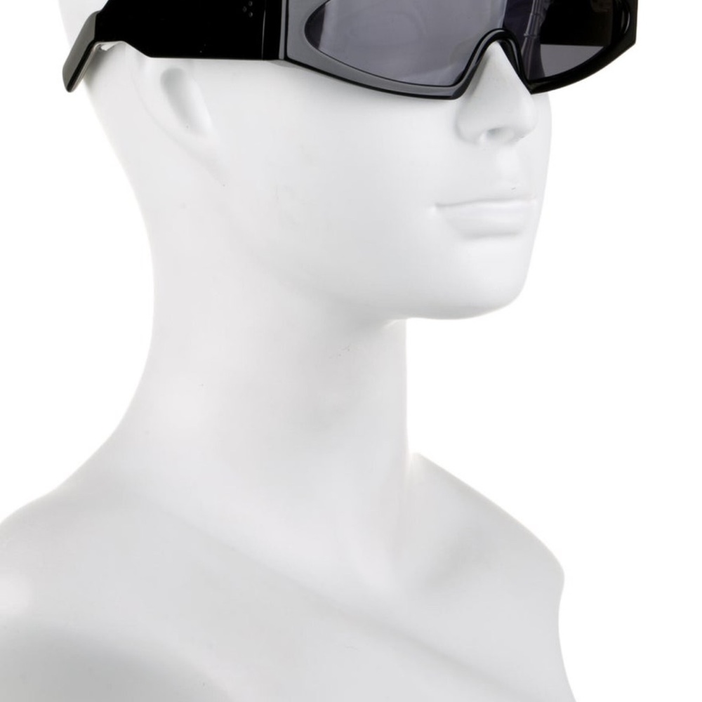 Rick Owens Black Geometric Sunglasses